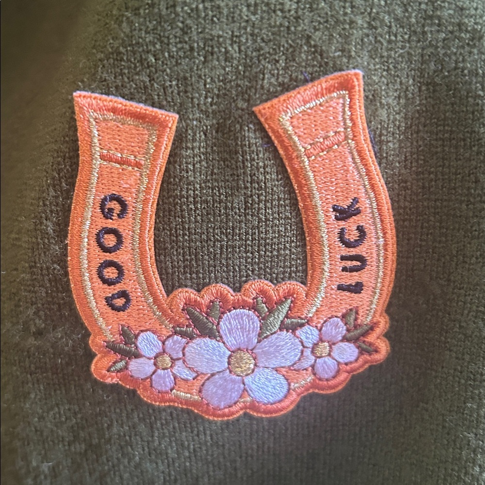 50s Olive Green Lucky Western Cardigan - Picture 7 of 8